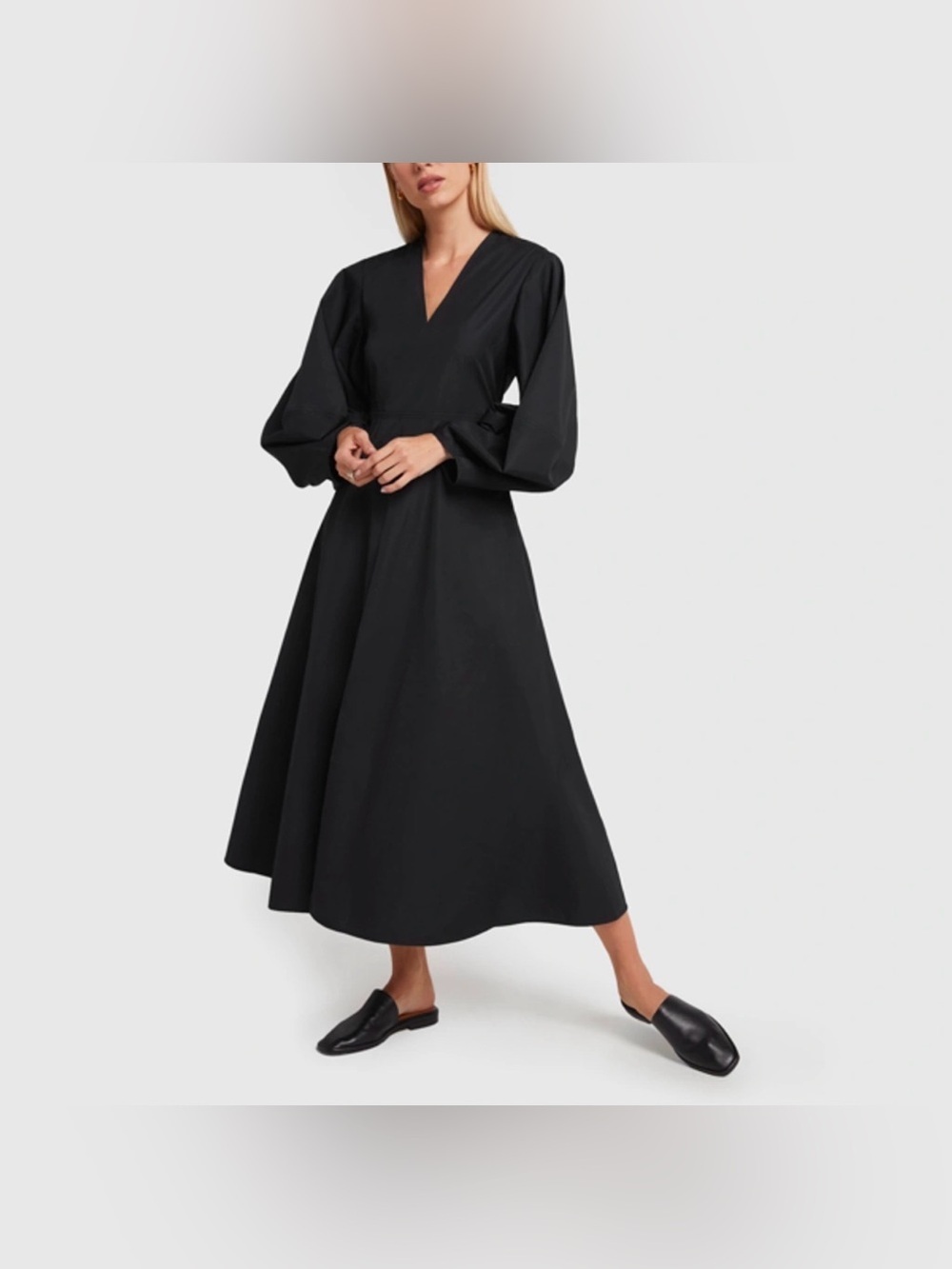 STUDIO NICHOLSON Loci Dress In Black, Size 1/ US 6